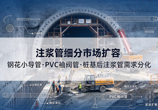 资阳注浆管细分市场扩容，隧道钢花小导管、PVC 袖阀管、桩基后注浆管需求分化